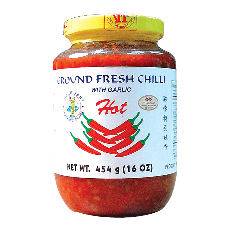 พริกบดกระเทียมดอง Ground Fresh Chilli with Garlic
