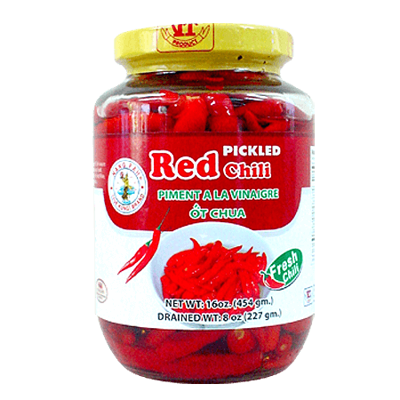 พริกแดงดอง (Pickled Whole Chilli) Red