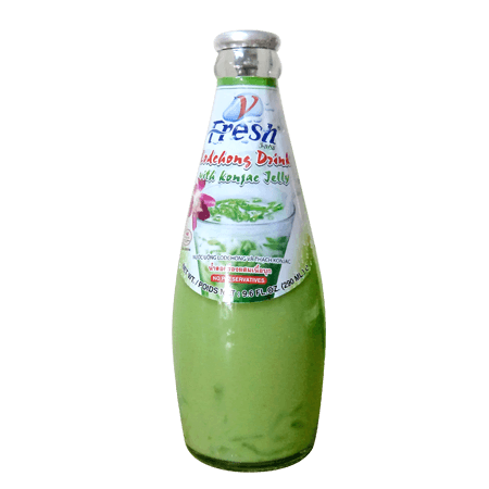 น้ำลอดช่องผสมบุก (Lodchong drink with Konjac Jelly ) Juice