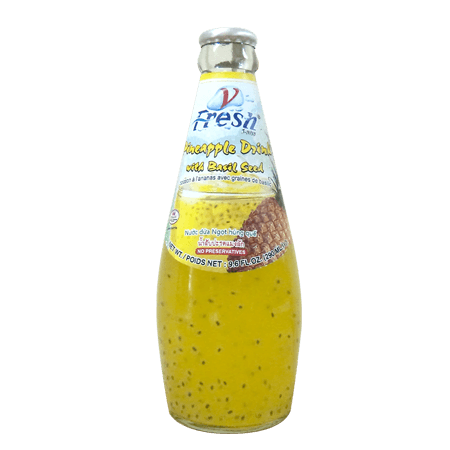 น้ำสับปะรด แมงลัก(Pineapple drink with Basil Seed) Juice