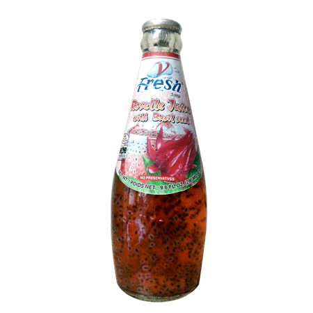 น้ำกระเจี้ยบ แมงลัก(Roselle drink with Basil Seed) Juice