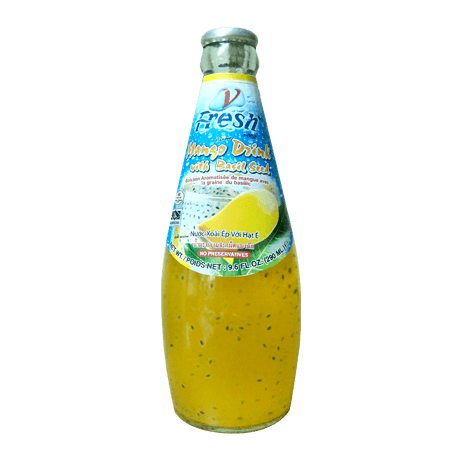 น้ำมะม่วง แมงลัก(Mango drink with Basil Seed) Juice