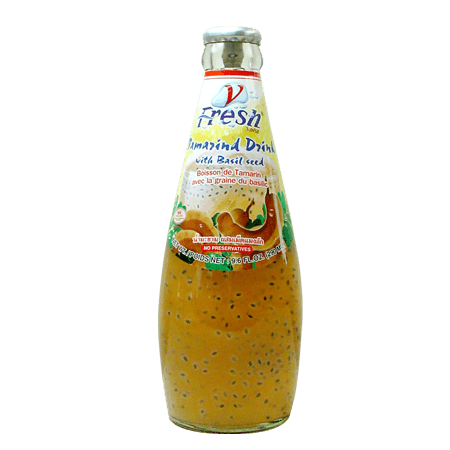 น้ำมะขาม แมงลัก(Tamarind drink with Basil Seed) Juice