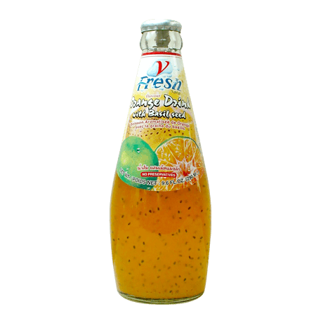 น้ำส้ม แมงลัก(Orange drink with Basil Seed) Juice