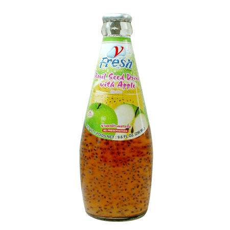 น้ำแอปเปิล แมงลัก(Basil Seed drink with Apple Flavor) Juice