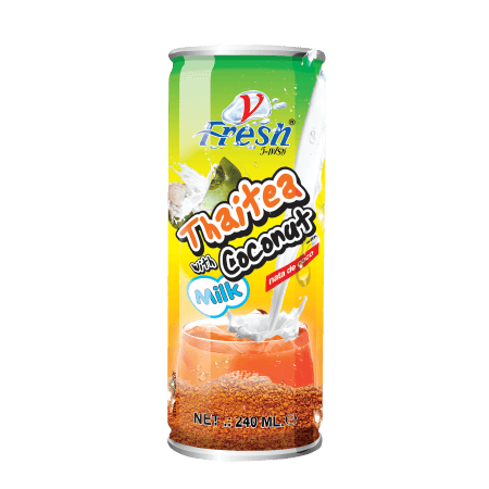 น้ำชาไทยผสมกระทิ Thai Tea Drink with Coconut milk