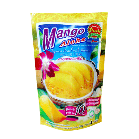 สาคูมะม่วงครีม (Mango Aloha) Tapioca Pearl with mango